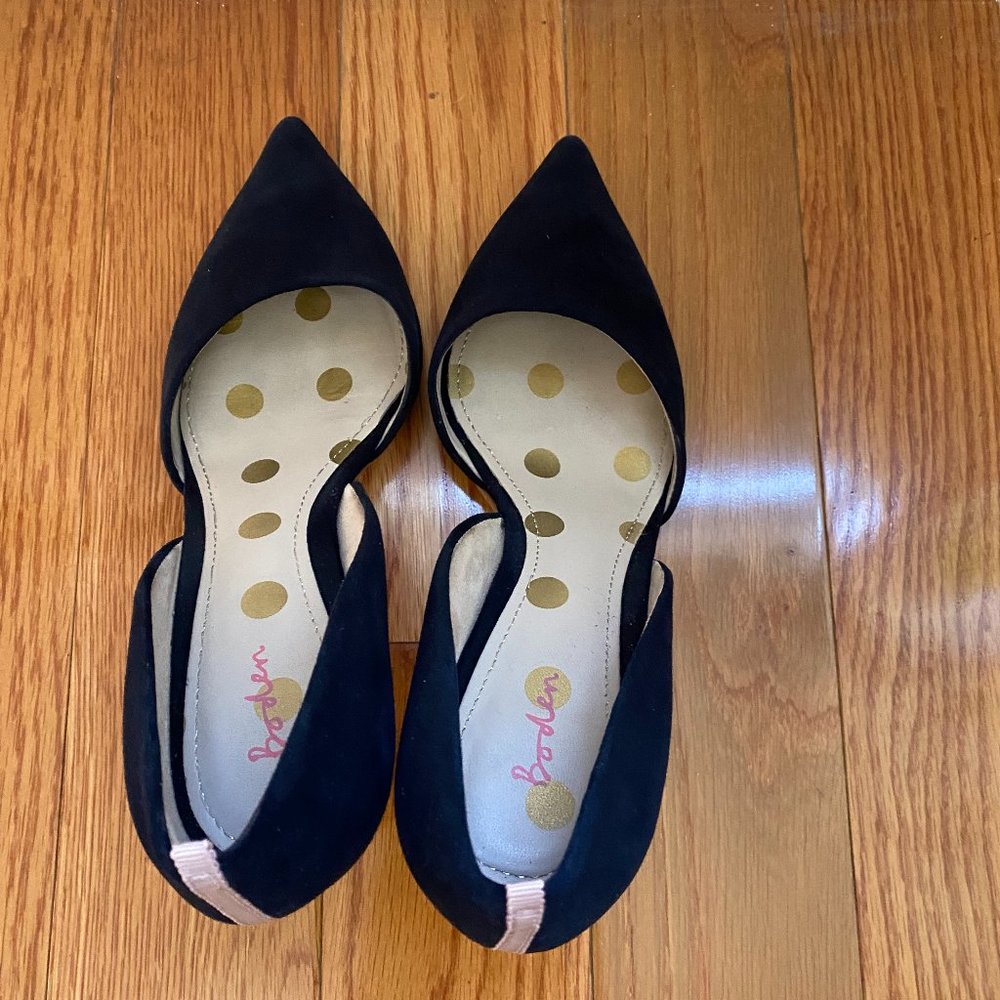 Navy Suede Pumps - 7.5